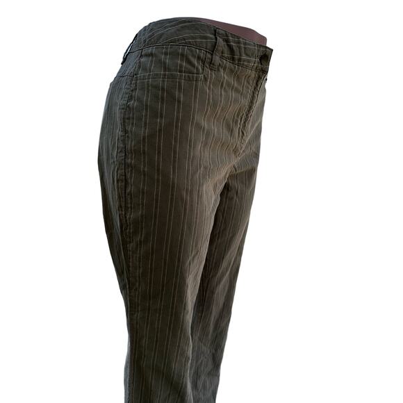 Tommy Hilfiger Tan Striped Flare Pants Size 12 34" Waist - Picture 3 of 8